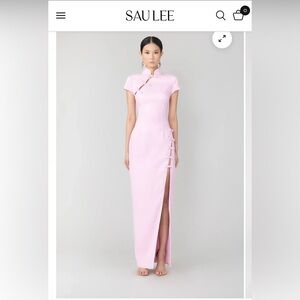 Sau Lee Pink Isabella Maxi Dress Size 0 NWT